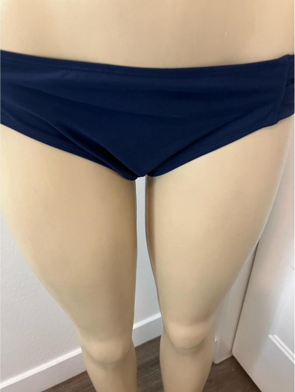 NWT Island Escape Navy Blue Women's Bikini Bottom - Low Rise Swim Brief